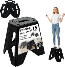 FOLDING STOOL BLACK -5056422652278